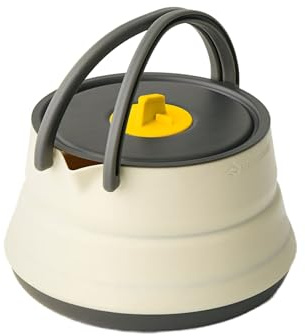 Sea to Summit - Frontier Ultralight Collapsible Kettle 1.1L - 2 People - Space Saving & With Handle - BPA-Free, No PFOAs - Food Grade Silicone & Aluminium Camping Cookware - 201g