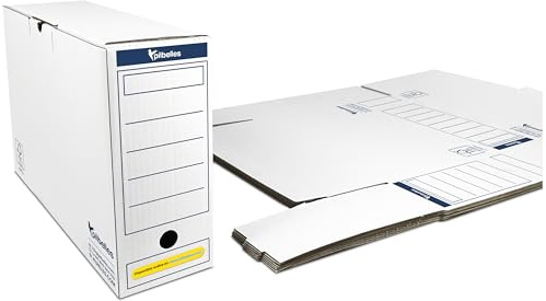 Pilbelles Archivador Definitivo 38x27x11,5 cm - 10 unidades - Archivadores de Oficina Caja de Archivo para Documentos