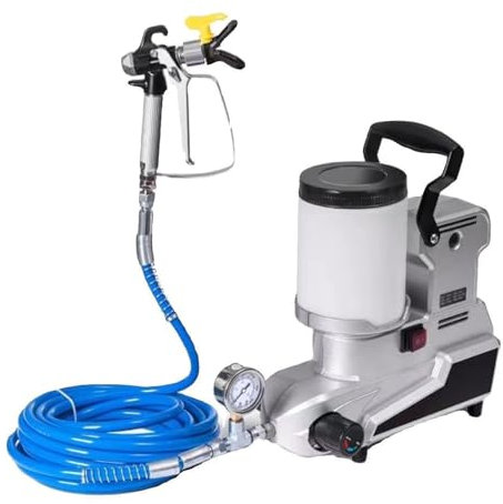 Pistolet pulvérisateur mural sans fil haute pression – Pulvérisateur portable sans air de 1600 W avec trémie de 2 L pour pulvérisation de peinture au latex, débit de 2,5 l/min, régulation de la