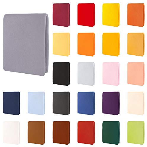 CelinaTex Aqua Wasserbett Boxspringbett Spannbettlaken 200x220-220x240 cm Platin grau Baumwolle Bettlaken Elastan