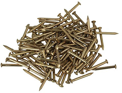 100pcs Brass Round Head Clout Nails Rivets (3mm x 15mm)