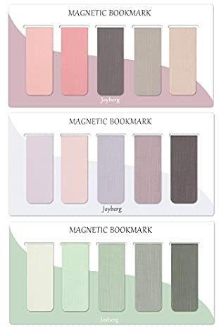 15 Pieces Bookmark, Magnetic Bookmarks for Women, Men, Book Lovers, Page Markers for Students Teachers Reading (Misty, Ocean, Emerald)