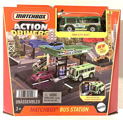 Matchbox - Action Drivers - Bus Station - MBX City Bus - New 2022