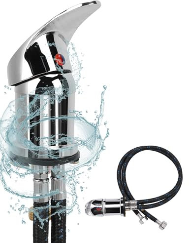 Robinet de Bassin de Shampoing de Salon, Vanne de Mélange Bol de Shampoing Professionnel Tuyau de Robinet Accessoires de Salon de Coiffure pour Lit de Shampoing