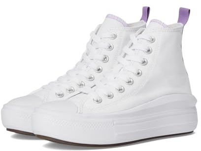 Converse A03667C Chuck Taylor All Star Move Platform Sneaker Unisex White/Pixel Purple/White 37
