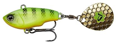 Savage Gear Fat Tail Spin sinkend - Jig Spinner, Größe/Gewicht/Farbe:5.5cm / 6.5g / Firetiger
