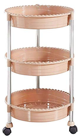 Cartero de Salón de Belleza Móvil de 3 Niveles, Bandeja para Peinar el Cabello, Carrito de SPA de Doble Uso/73 * 43Cm/Bronceado Ligero, Generic, Broncearse, Bronceado Suave