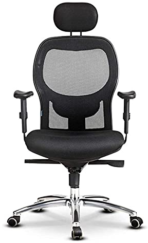 Family Boss Stuhl Ergonomischer Bürostuhl Rollstuhl Schreibtischstuhl mit Armlehne Lendenwirbelstütze Mesh Computerstuhl Gaming Stühle Drehstuhl Schwarz