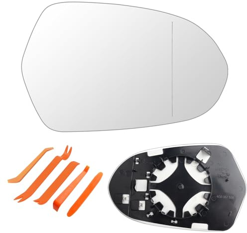 Cristal de espejo reemplazar para Audi A6(4G)2011-2018/A6 Allroad(4G)2012-2018/A6 Avant(4G)2011-2018 Calentable Retrovisor exterior ajustable adecuado lente de marcha atrás espejo(Derecha)