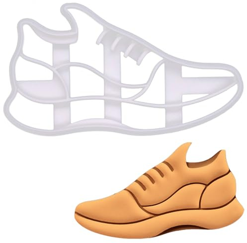 BAKERLOGY Emporte-pièce Chaussure de course - Conception détaillée d'emporte-pièces pour la pâtisserie et l'artisanat, adaptée au fondant, à la pâte, à l'argile