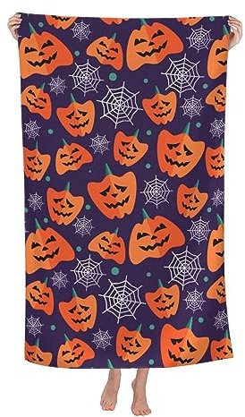 Herren Damen Handtücher Großes Strandtuch Mit Halloween-Spinnen Strandtuch Lustige Duschtücher Niedlich Microfaser Handtücher Für Strand Pool Spas
