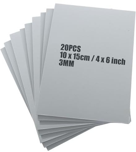 LDXDRU 20 Pack 100 x 150mm Double Sided Soft Lino Polymer Blocks, 3mm Thick Soft Printing Sheets, Lino Printing Plates Lino Sheets for Printing Projects Carving Art and Craft