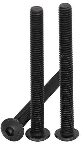 YZADSXCL Tornillos de Cabeza Hexagonal de Cabeza avellanada Redonda y Ovalada de Acero al Carbono Negro de Grado 10,9 DIN7380, M2, M2 x 20/22/25/28/30/35, 25/50 Unidades(25pcs M2x25)