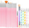 vonsera 20 Pcs Pinsel für Gelnägel Set, 3D Gel Nail Art Pinsel Set, Pinsel Gelnägel für DIY Nagel Design, Gel Nägel Set für UV-Gel Nageldesign & Professionell Nail Art