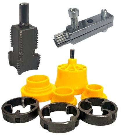 Kit Per Filettatura Tubi PVC | Kit Filettatura Manuale Per Tubi Idrici | Taglio Interno Esterno, Set Maschi e Filieri, Utensile Manuale per Idraulica Regolabile per Tubi, Facile Utilizzo