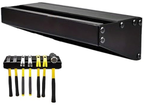 Jingyash Organizador de herramientas de pared, organizador de garaje de acero, soporte de almacenamiento de que ahorra espacio para llaves inglesas, alicates de pared, hogar, cobertizo