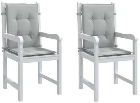 INLIFE Niedriglehner-Auflagen 2 STK. Melange Hellgrau 100x50x4cm Stoff,Heim & Garten,Dekoration,Sitzpolster,Grau,1.65 KG,4002445