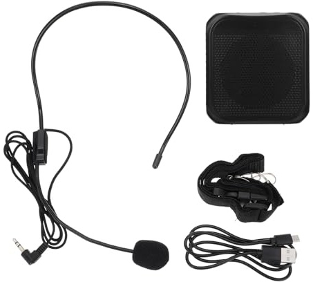 BUGUUYO Wireless Portable Voice Amplifier for Teachers and Street Vendors Rechargeable Sound Amplifier Device with Audio Projection and Lightweight Design for Classroom and Outdoor Use