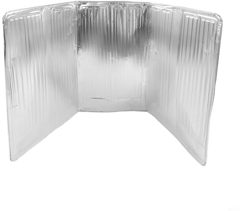 Grille de protection anti-éclaboussures pour cuisinière à gaz – Plaque déflectrice en aluminium 90 x 50 cm – Isolation thermique – Pour table de cuisson à gaz, design pliable