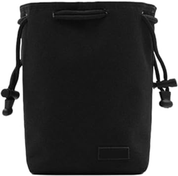 MoSundi Sac à dos imperméable en tissu Oxford pour appareil photo avec cordon de serrage pour voyage, gris, taille M (150 x 100 x 210 mm), S, noir