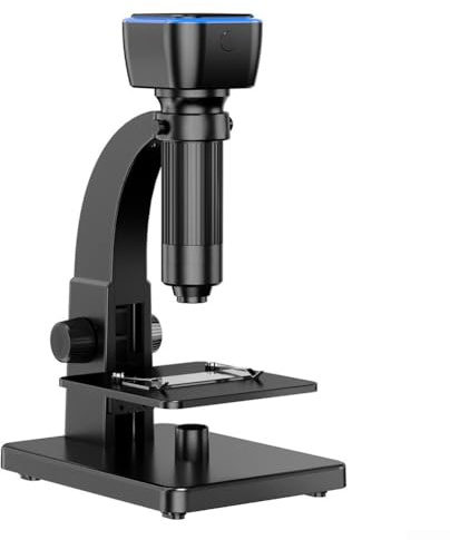 Microscopio digitale per uso industriale e biologico, ingrandimento 2000X con doppia lente (500X/2000X), USB e immagini HD wireless, 5.0MP, 1800mAh integrato