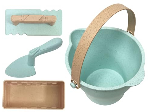Générique Jouets de Sable, Jouets de Plage de Voyage,Sand Box Castle Play Beach Set - Seaux de Sable de Pelle à pelles de moules à Outils de bac à avec Sac en Maille pour extérieur