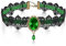 AILUOR Gotisch Kropfband Schwarz Spitze Kropfband, Punk Rock Vampir Zubehör Gothic Retro Lolita Perlen Hochzeit Party Handmade Gothic Schmuck für Frauen Halloween Halskette (Grün)