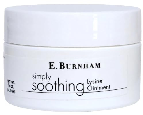 E. Burnham Simply Soothing Lysine Ointment 0.5 Oz. – Moisturizing Balm with Natural Lysine – Softens & Conditions Dry, Cracked Skin