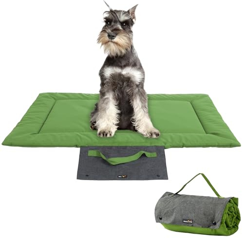 KHONSU PET Foldable Dog Mat Portable for Travel Camping Place Mat Waterproof Outdoor Dog Pad Washable (Small Sized up to 25 lbs)