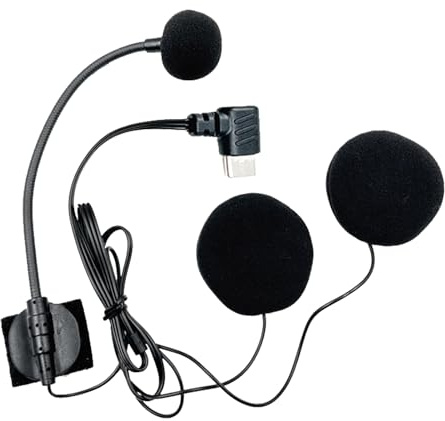 Generisch Cuffie per moto – Microfono REIT – HD semi-maschera impermeabile con riduzione del rumore per podcast, sport e riprese video