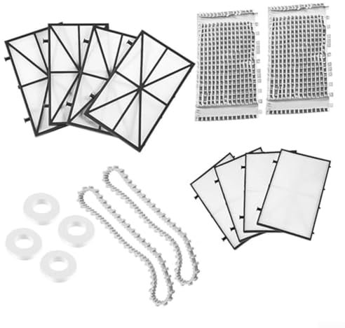 Eawfgtuw Kit de remplacement de pièces de nettoyage de piscine avec panneaux filtrants fins ultra fins 9991433-R4 6101641-R2 brosses d'escalade anneaux pistes pour robot CC Plus