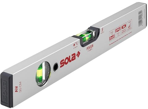 SOLA Set AV 30 – Set di carrelli d'acqua 30 cm + 60 cm + 100 cm – Livelle a bolla precise per professionisti, libellule SOLA-FOCUS brevettate, migliore leggibilità, profilo in alluminio robusto