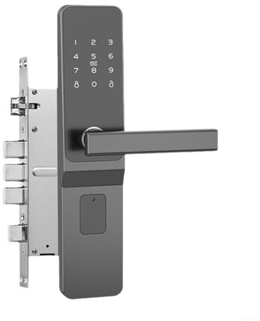 Sandyseptember Cerradura de puerta inteligente TTlock para uso en hoteles con múltiples métodos, incluyendo contraseña y tarjeta, antirrobo, cuerpo de cerradura electrónica (modelo electrónico)