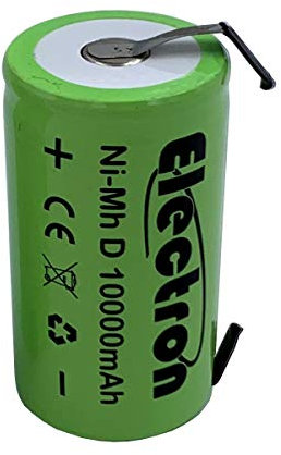 Batteria ricaricabile Ni-Mh D Torcia 1,2V 10000mAh 10Ah con linguette lamelle terminali a saldare per pacco pacchi batteria