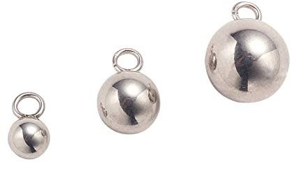 LiQunSweet 30 Pcs 3-Size Stainless Steel Metal Pendant End Piece Terminators Round Dangle 4/6/8mm Ball Charms for Jewelry Making…