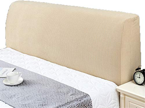 BEDSETS Bett Kopfteil Hussen Staubdichter Bett-Kopfteil-Schutz Jacquard Elastisch Kopfteil-AbdeckungEinfarbig Staubhülle Kopfbedeckungen Für Schlafzimmer Dekor (A7,120cm)