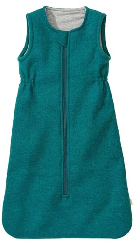 Disana WALK-SCHLAFSACK Baby & Kleinkind - 100% Bio-Merino, TOG 1.7 – atmungsaktiv, kuschelig warm – unisex Gr. 60, 80, 100 cm - nachhaltig & fair - mit Zipper - made in Germany| Pacific Gr. 1 (60 cm)