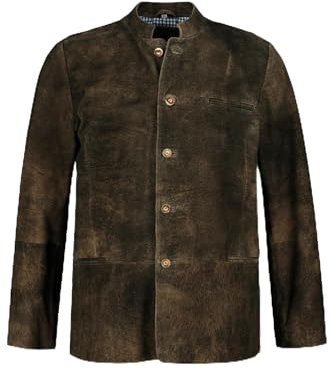 JP 1880 Herren große Größen Übergrößen Menswear L-8XL Janker, Ziegenveloursleder, Tracht, bis Gr. 70 mahagonibraun 62 797079115-62