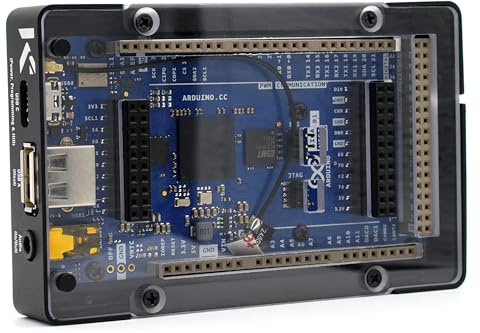 KKSB Gehäuse für Arduino Giga R1 WiFi, Aluminium/Stahl, sandgestrahlt, eloxiert, schwarz