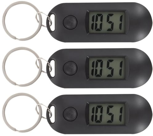 GALPADA 3pcs Key Chain Watch Keychain Watch Pocket Clock Keychain Key Ring Plastic Hanging Student Necklace