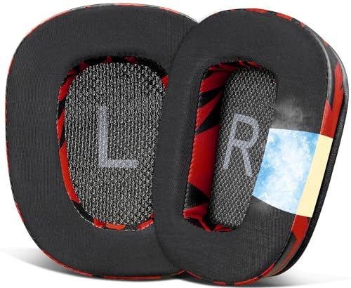 SOULWIT Cuscinetti Auricolari con Gel Raffreddante Ricambio per Logitech G930 G933 G933S G935 G633 G633S G635 G533 G430 G431 G432 G433 G35 Gioco Cuffie, Padiglioni Auricolari per G332 G230 G231 G233