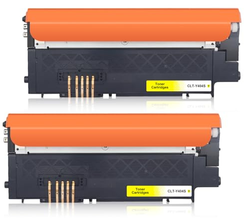 Jhaan CLT-P404C CLT-404S Toner für Samsung C480W Kompatibel für Toner Samsung Xpress SL C480F WC430W C430 C480 CF480FN C48X C43X Series Drucker (2X Gelb)