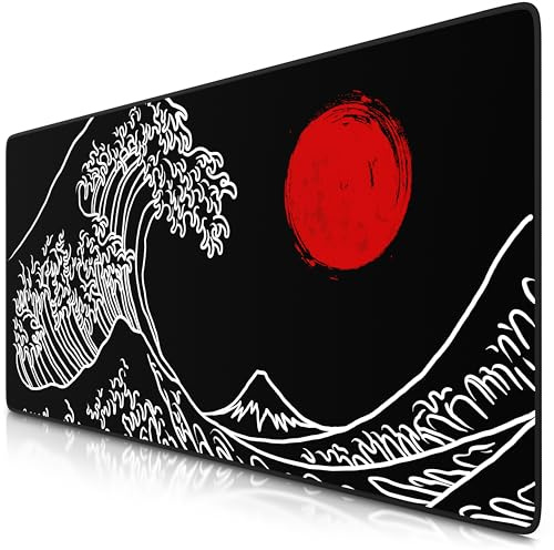 TITANWOLF Tappetino per Mouse XXL 900 x 400 – Office Mousepad – Controllo preciso del Mouse migliora la velocità e la precisione – Tenuta Stabile – Lavabile – Sottomano per Ufficio e casa