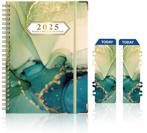 Agenda Semainier 2025 Spirale,Janvier 2025 – Décembre 2025,Vertical Planner,Avec Signet,Agenda Scolaire,15.8 * 21.7cm