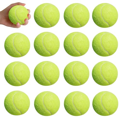 WANDGU 15 palline da tennis per il tempo libero, da tennis, senza pressione, per principianti, per lezioni di tennis, palline e cani