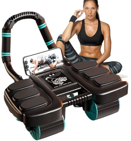 Roue d'exercice Ab Roller - Caoutchouc ABS 42 x 36 x 24 cm | Rouleau abdominal à automatique | Rouleaux de fitness pour entraînement de musculation et entraînement de gym à domicile