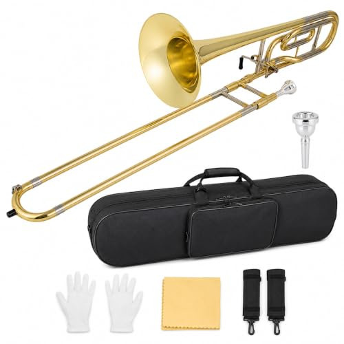 Trombón tenor con tubo de tracción de tono variable Sib/F