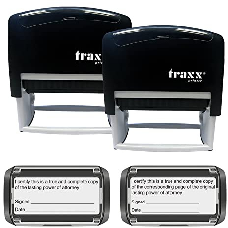 I Certify This is a True Copy/Corresponding Page of Original Lasting Power of Attorney [2 Pack] - for Solicitors, Financial Advisors Stock Rubber Stamp - Traxx 9015 …