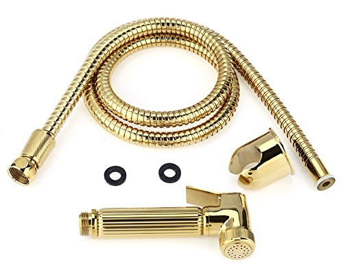 Oumefar Solid Brass Wall Mount Shower Handheld Bidet Spray Diaper Sprayer Kit Toilet Bathroom