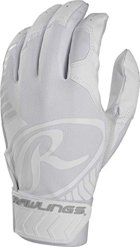 Rawlings 5150 Baseball-Schlaghandschuhe für Erwachsene, Größe M, Weiß
